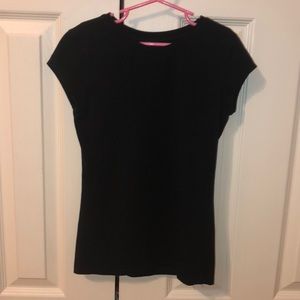 Girl’s Black Mini Scoop Tee